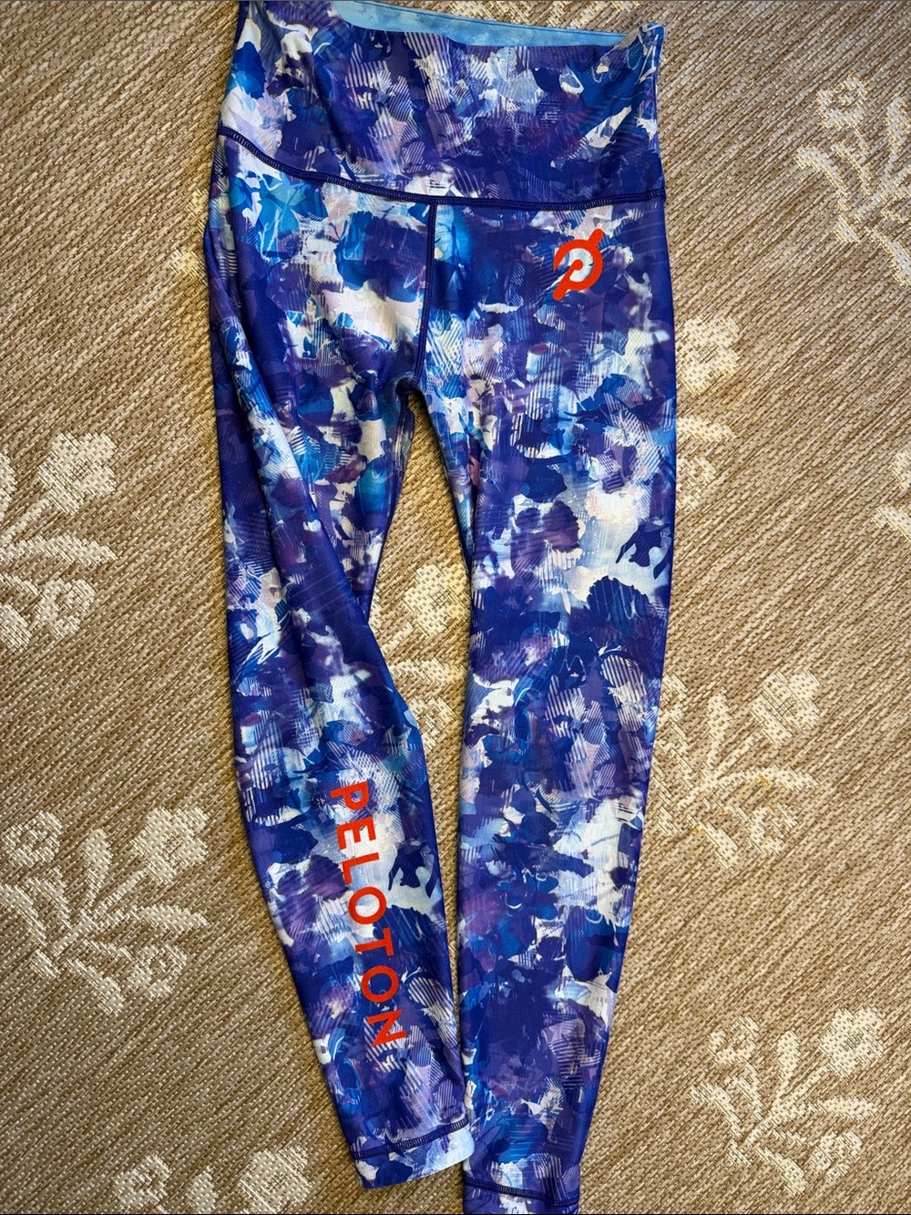 Peloton WITH Reversible Blue Printed Athletic Leggings